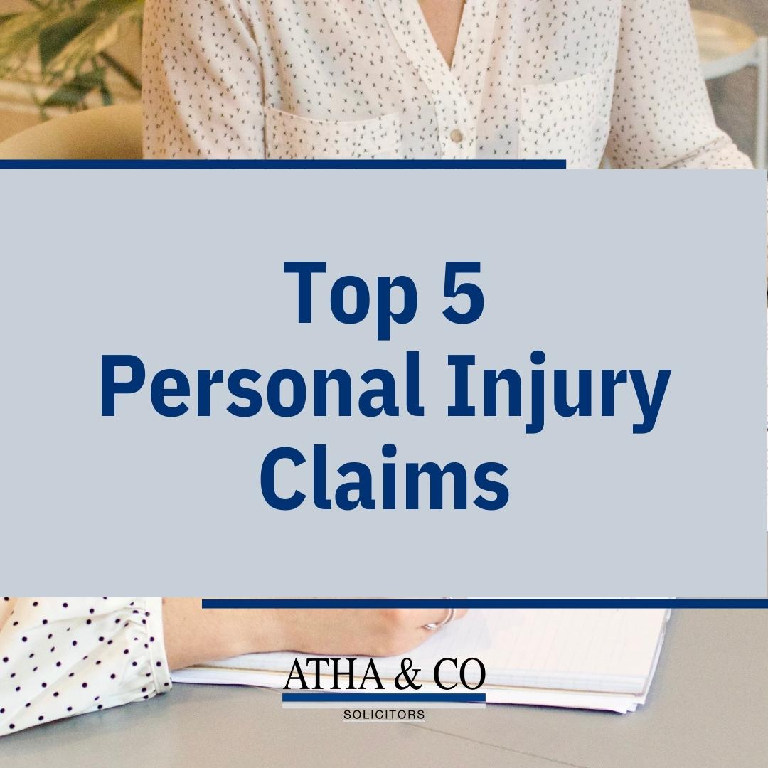 Top 5 personal injury claims 💥
