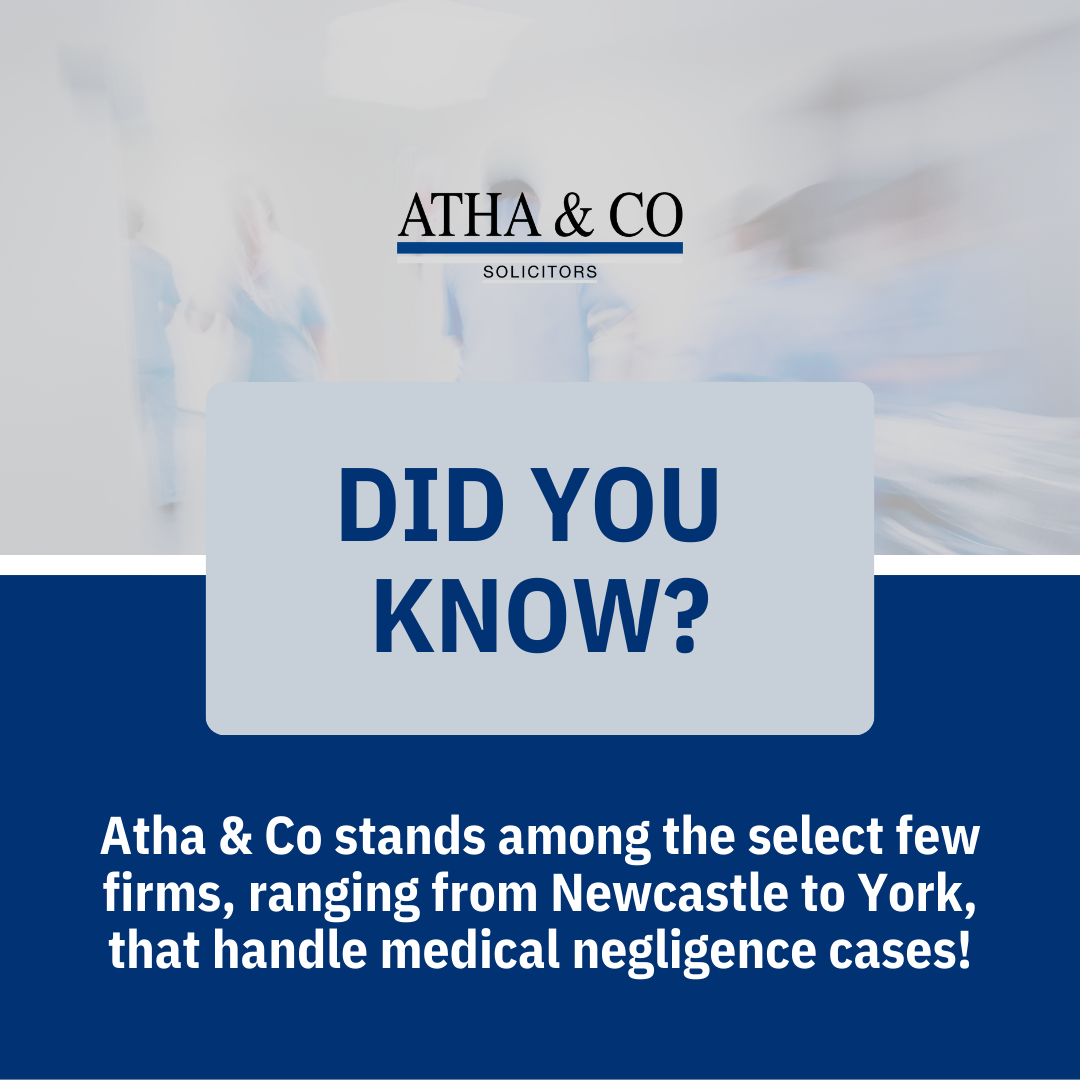 Did you know We are one of the few firms here in the North East that take on medical negligence cases